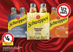 Coles Schweppes soft drink, mixers or mineral water offer