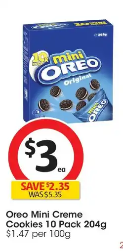 Coles Oreo mini creme cookies offer