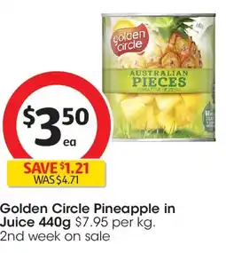 Coles Golden circle pineapple in juice offer