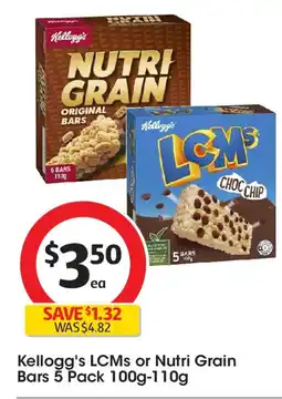 Coles Kellogg's lcms or nutri grain bars 5 pack offer
