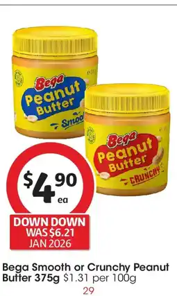 Coles Bega smooth or crunchy peanut butter offer