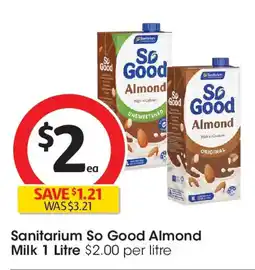Coles Sanitarium so good almond milk offer