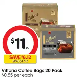 Coles Vittoria coffee bags offer