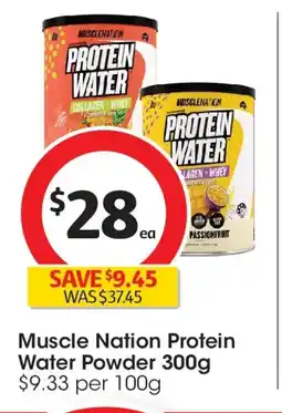 Coles Muscle nation protein water powder offer