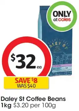 Coles Daley st coffee beans offer