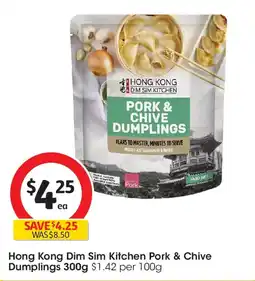 Coles Hong kong dim sim kitchen pork & chive dumplings offer