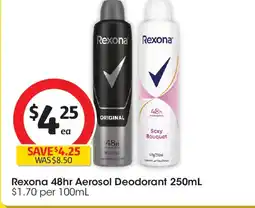 Coles Rexona 48hr aerosol deodorant offer