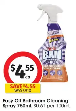Coles Easy off bathroom cleaning spray offer