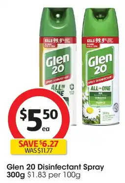 Coles Glen 20 disinfectant spray offer