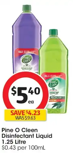 Coles Pine o cleen disinfectant liquid offer