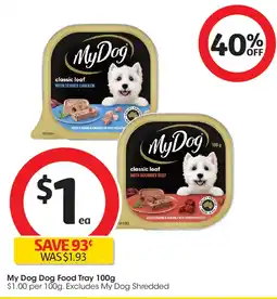 Coles My dog dog food tray offer