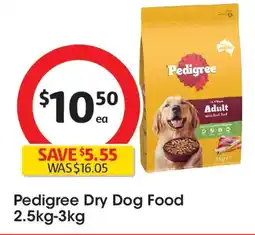 Coles Pedigree dry dog food offer