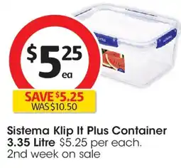 Coles Sistema klip it plus container offer