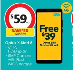 Coles Optus x-start 5 offer