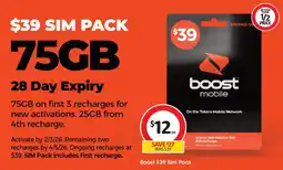Coles Boost $39 sim pack offer