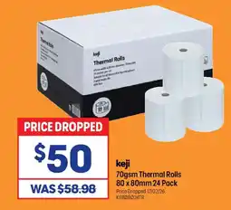 Officeworks Thermal rolls offer