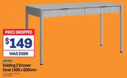 Officeworks Kolding 2 drawer desk offer