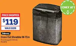 Officeworks Cross cut shredder offer