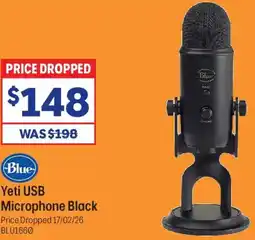 Officeworks Blue yeti usb microphone black offer