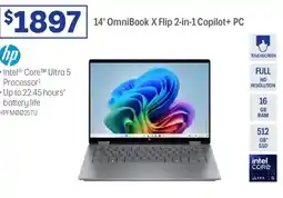 Officeworks Omnibook x flip 2-in-1 copilot+ pc offer