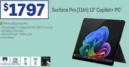 Officeworks Surface pro (11th) copilot+pc offer