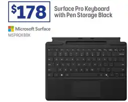 Officeworks Surface pro keyboard with pen storage black offer