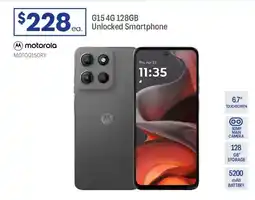 Officeworks G15 4g 128gb unlocked smartphone offer