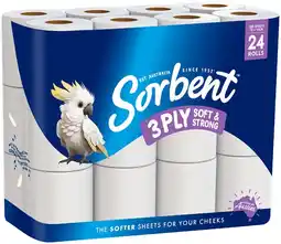 IGA Sorbent 3 Ply Silky White Toilet Tissue offer