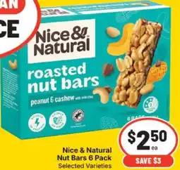 IGA Nice & natural nut bars offer