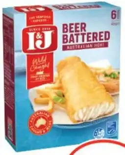 IGA I&j australian hoki crumb or beer battered offer