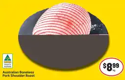 IGA Australian boneless pork shoulder roast offer