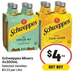 IGA Schweppes mixers offer