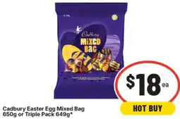 IGA Cadbury easter egg mixed bag or triple pack offer