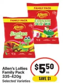 IGA Allen's lollies family pack offer