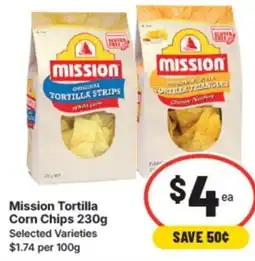 IGA Mission tortilla corn chips offer