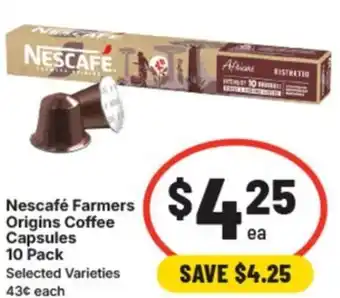 IGA Nescafé farmers origins coffee capsules offer