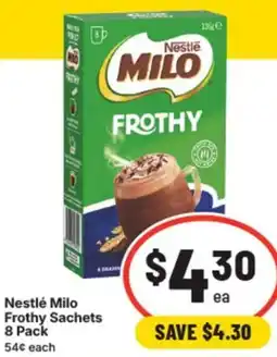 IGA Nestlé milo frothy sachets offer