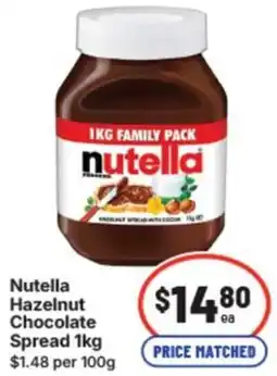 IGA Nutella hazelnut chocolate spread offer