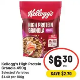 IGA Kellogg's high protein granola offer