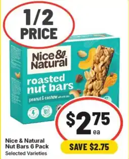 IGA Nice & natural nut bars offer