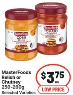 IGA Masterfoods relish or chutney offer