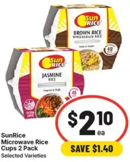 IGA Sunrice microwave rice cups offer