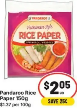 IGA Pandaroo rice paper offer