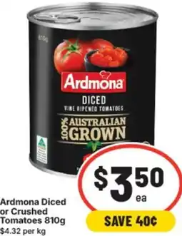 IGA Ardmona diced or crushed tomatoes offer