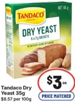 IGA Tandaco dry yeast offer