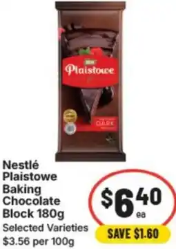 IGA Nestlé plaistowe baking chocolate block offer