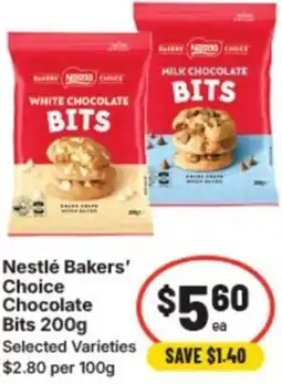 IGA Nestlé bakers' choice chocolate bits offer
