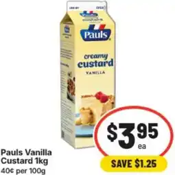 IGA Pauls vanilla custard offer