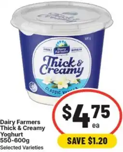 IGA Dairy farmers thick & creamy yoghurt offer