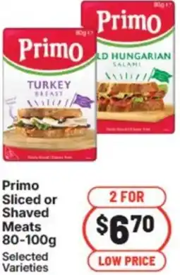IGA Primo sliced or shaved meats offer